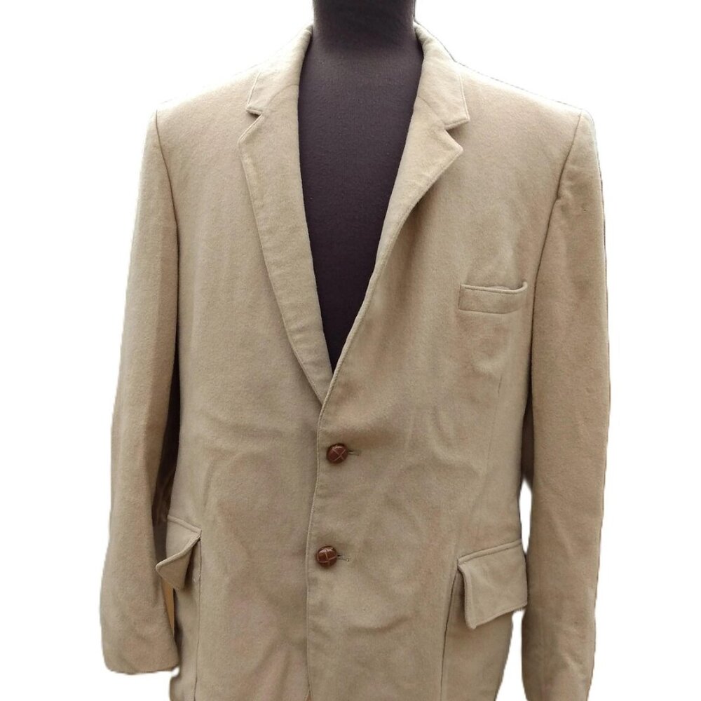 Vintage Camel Hair Wool Blazer Jacket Mens 42" Chest Leishman by Tip Top